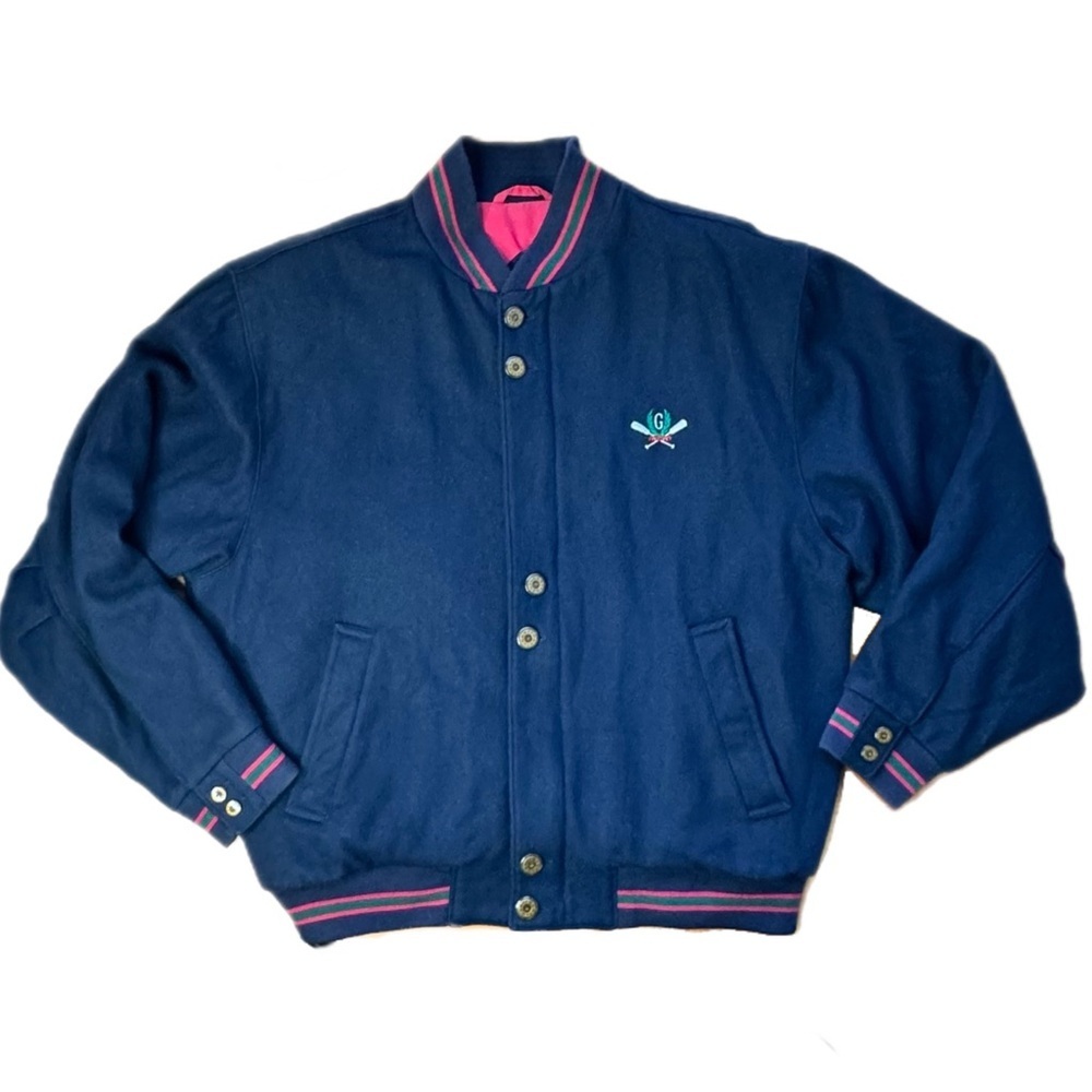 GANT Vintage Oversized Boxy 80s Bomber Varsity Style Wool Jacket Men’s L Wmn XL